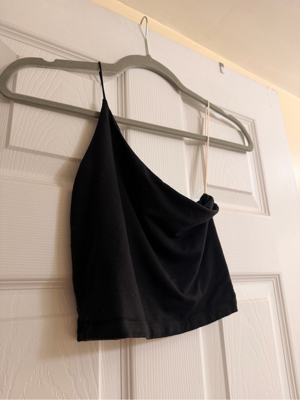 Artizia One Shoulder Cropped Tank Top Black - Picture 2 of 4